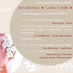 Accompagner l'arrivé de bébé - Carma Family - Evenement - Rencontre